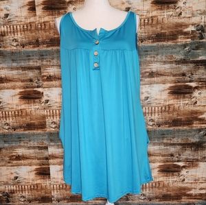 🌟 3 for $15 Deal! 🌟Teal tank top dress XL dress with pockets
